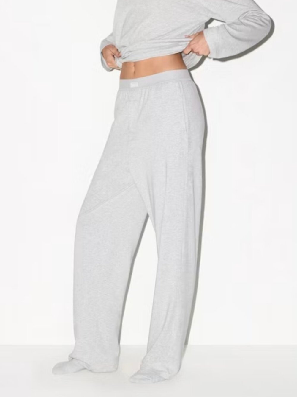 NEW Skims Boyfriend Loose Pant in Light Heather Grey